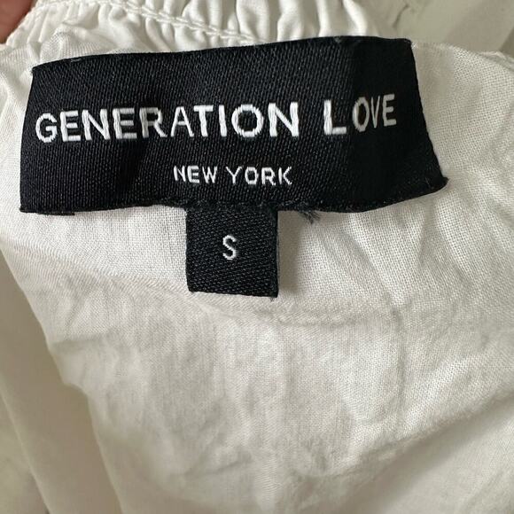 REVOLVE Generation Love Pippa Embroidered Poplin Midi Dress Women's White Small - Picture 5 of 5